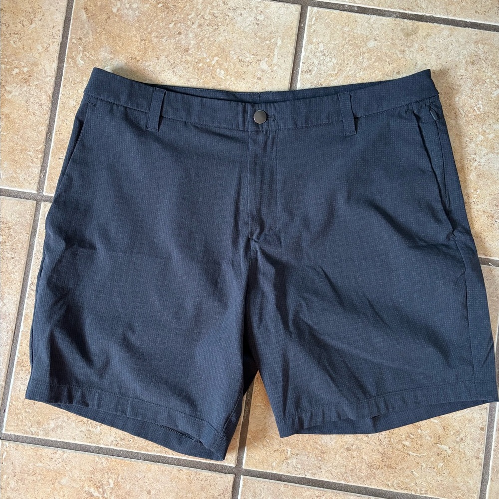 Lululemon Athletica Charcoal Flat Front Shorts